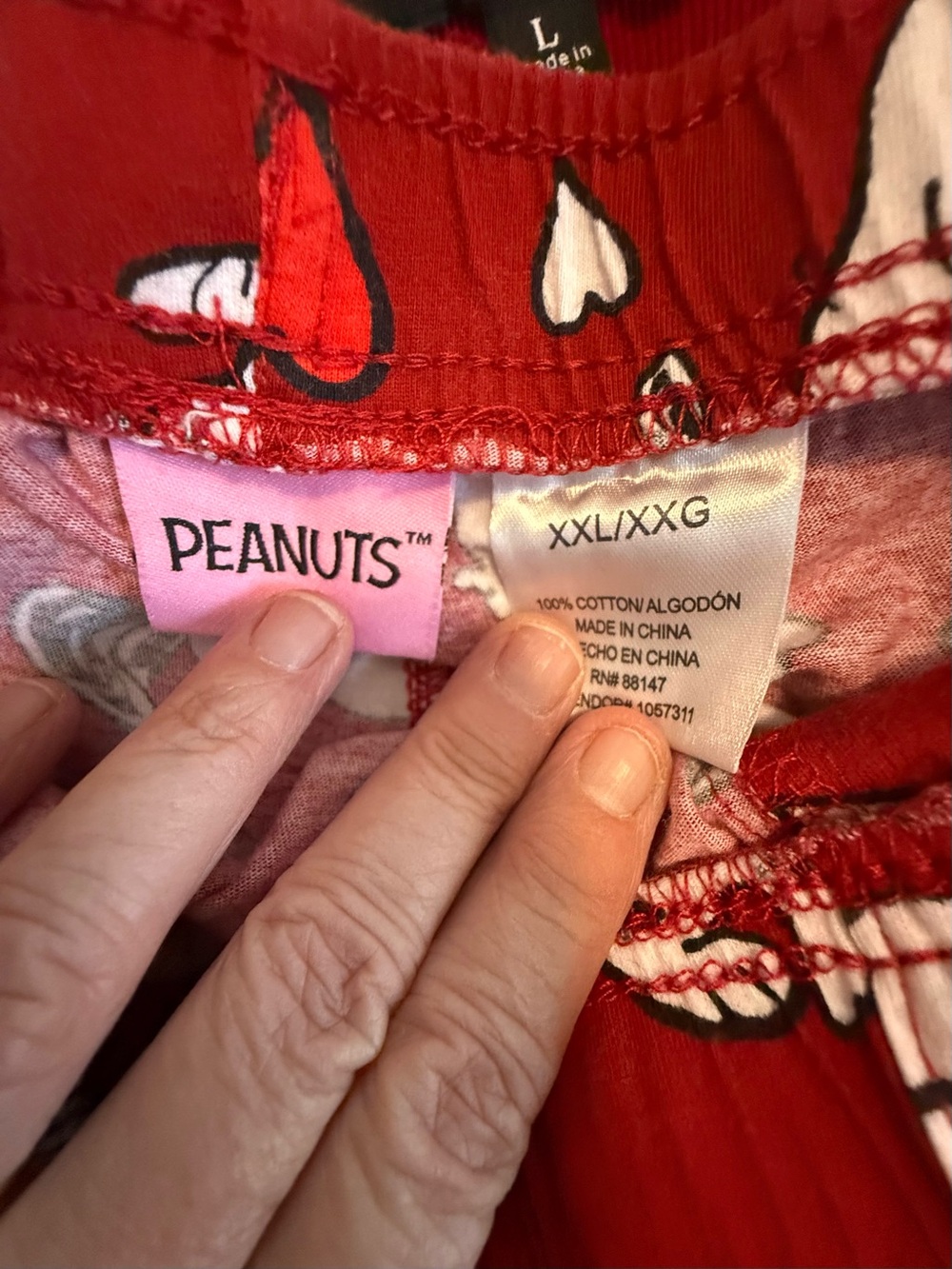 Men’s Red Snoopy Print Pajama Pants - Peanuts - Picture 6 of 6